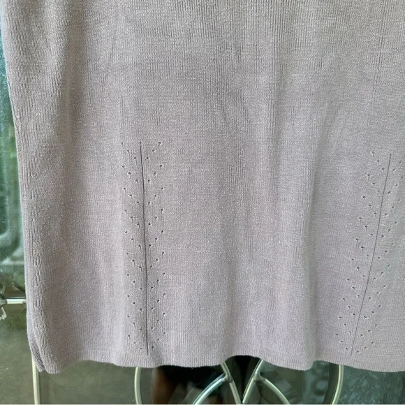 Joseph A. Vintage 100% silk cropped ribbed lavender purple tank top medium - Picture 2 of 5